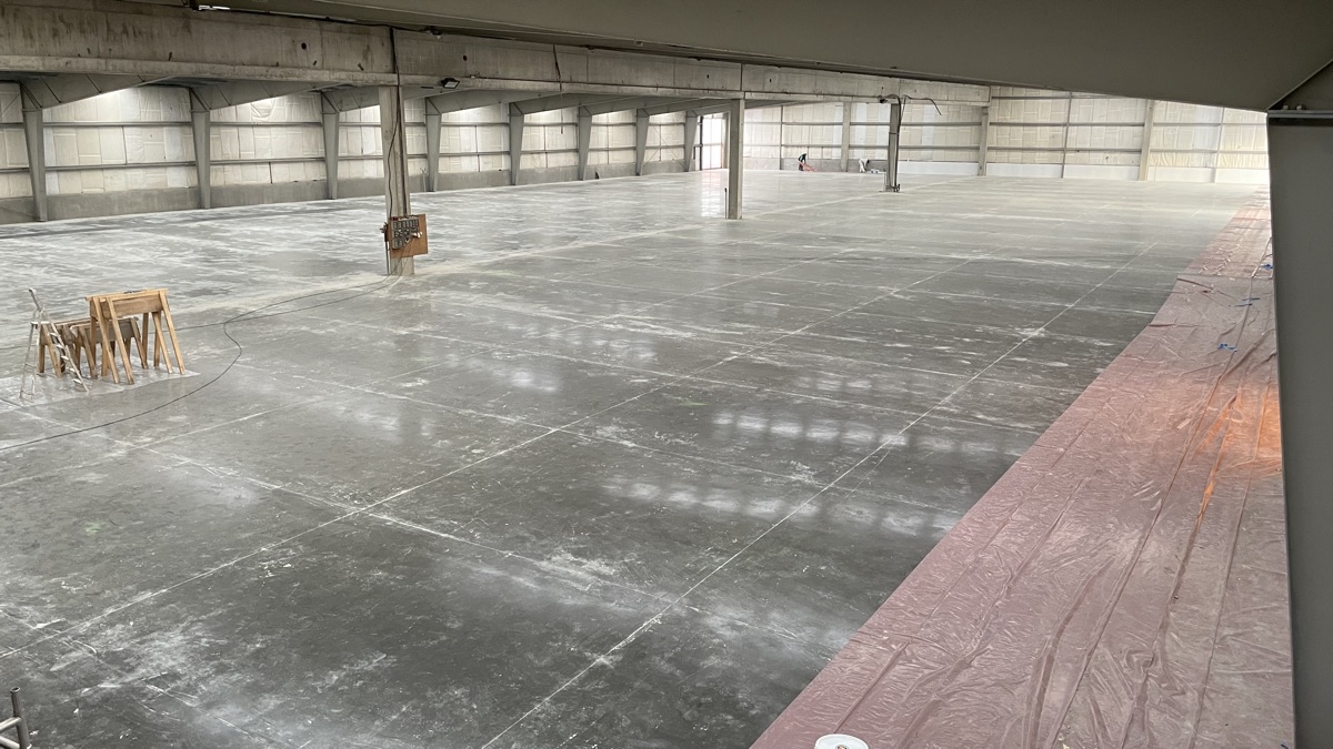 The new production hall after completion, January 2021